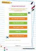 Using simple sentences Using simple sentences