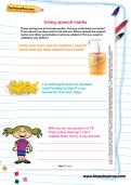 Using speech marks worksheet Using speech marks worksheet