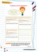 Using the correct calculation worksheet Using the correct calculation worksheet