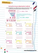 Using the long multiplication method worksheet Using the long multiplication method worksheet