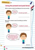 Using the present and past tense worksheet Using the present and past tense worksheet