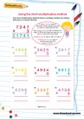 Using the short multiplication method worksheet Using the short multiplication method worksheet