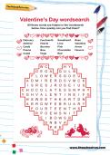 Valentine's Day wordsearch Valentine's Day wordsearch
