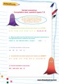 Verbal reasoning worksheet: Compilation test, question types 7-9 Verbal reasoning worksheet: Compilation test, question types 7-9