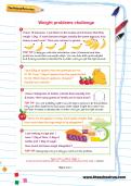 Weight problems challenge worksheet Weight problems challenge worksheet