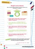 Weight word problems worksheet Weight word problems worksheet