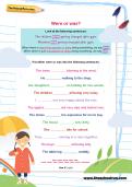 Were or was worksheet Were or was worksheet