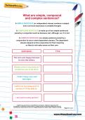 What are simple, compound and complex sentences? worksheet What are simple, compound and complex sentences? worksheet