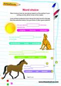 Word choice worksheet Word choice worksheet