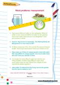 Word problems: measurement worksheet Word problems: measurement worksheet