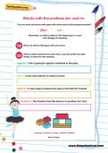 Words with the prefixes dis- and re- worksheet Words with the prefixes dis- and re- worksheet