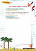 Write a letter about your holiday worksheet Write a letter about your holiday worksheet