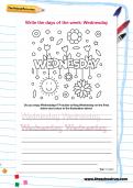 Write the days of the week: Wednesday Write the days of the week: Wednesday