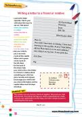 Writing a letter to a friend or relative worksheet Writing a letter to a friend or relative worksheet