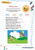 Writing a poem worksheet Writing a poem worksheet