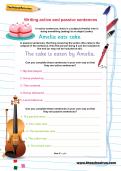 Writing active and passive sentences worksheet Writing active and passive sentences worksheet