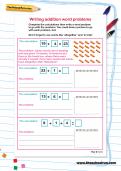 Writing addition word problems worksheet Writing addition word problems worksheet