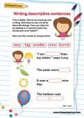 Writing descriptive sentences worksheet Writing descriptive sentences worksheet