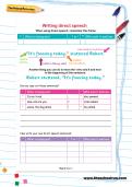 Writing direct speech worksheet Writing direct speech worksheet