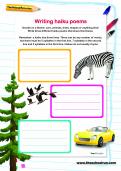 Writing haiku poems worksheet Writing haiku poems worksheet
