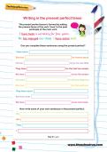 Writing in the present perfect tense worksheet Writing in the present perfect tense worksheet