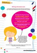 Writing informative text worksheet Writing informative text worksheet