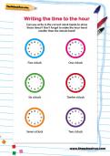 Writing the time to the hour worksheet Writing the time to the hour worksheet