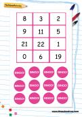 Year 1 mental maths bingo game Year 1 mental maths bingo game