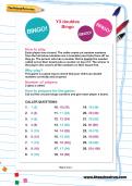 Y3 doubles Bingo worksheet Y3 doubles Bingo worksheet