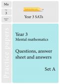 TheSchoolRun optional SATs papers: Y3 maths set A TheSchoolRun optional SATs papers: Y3 maths set A