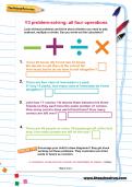 Y3 problem-solving: all four operations worksheet Y3 problem-solving: all four operations worksheet