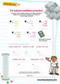 Column addition practice worksheet Column addition practice worksheet
