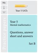 TheSchoolRun optional SATs papers: Y5 maths set B TheSchoolRun optional SATs papers: Y5 maths set B