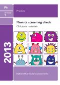 Y1 phonics screening check 2013 past paper Y1 phonics screening check 2013 past paper