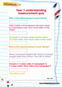 Year 1 Understanding Measurement Quiz Year 1 Understanding Measurement Quiz