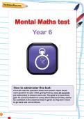 Year 6 mental maths test Year 6 mental maths test