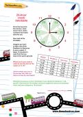 24-hour clock timetable worksheet