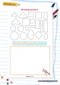 2D shape pictures worksheet