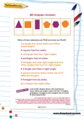 2D shapes revision worksheet