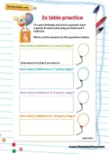 2x table practice worksheet