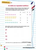 3 times table as repeated addition worksheet