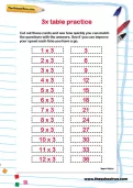 3 times table practice activity