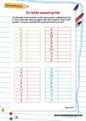 5 times table speed grids worksheet