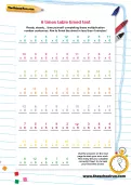 6 times table timed test