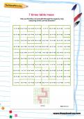 7 times table maze worksheet