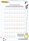 7 times table timed test