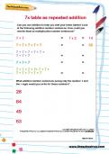 7 times table as repeated addition worksheet