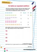 8 times table as repeated addition worksheet