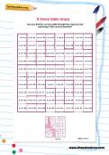 9 times table maze worksheet