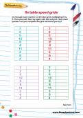 9 times table speed grids worksheet